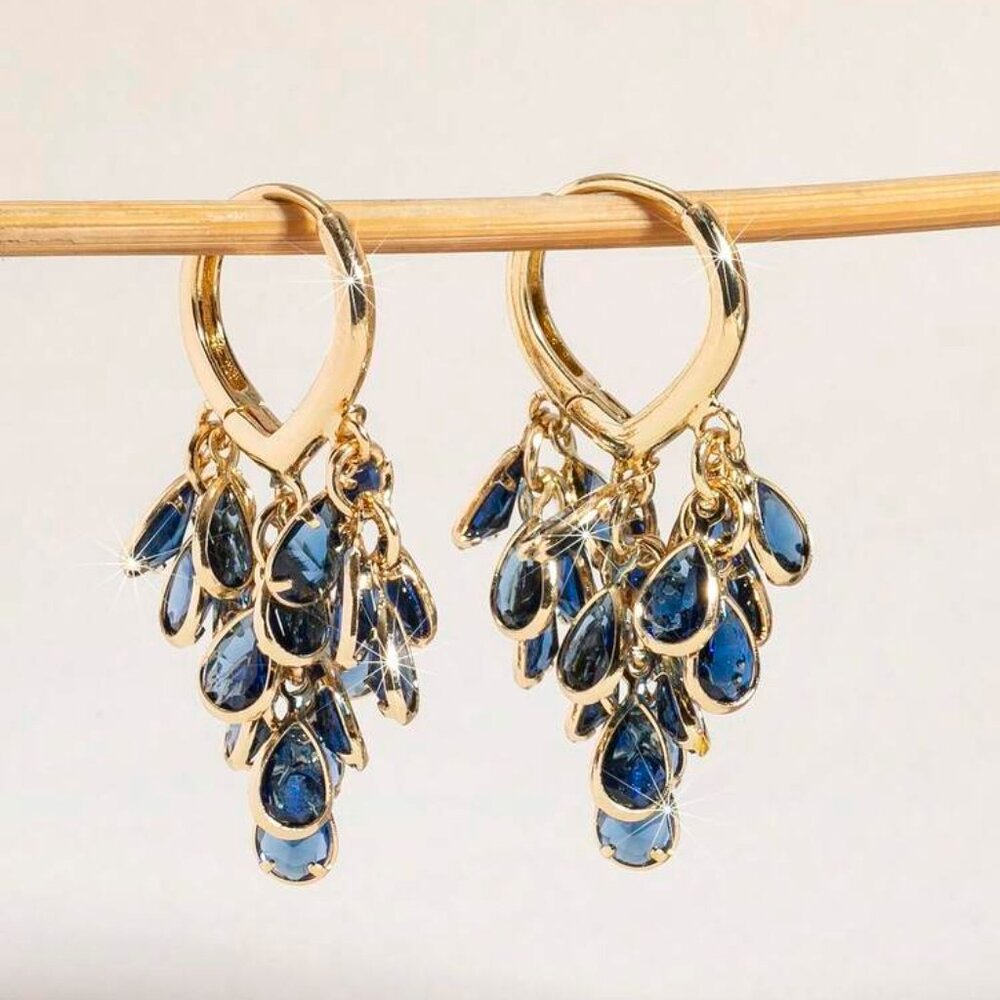 EARRINGS LIGHT BLUE AND NAVY BLUE  NWOT!!!!!!!